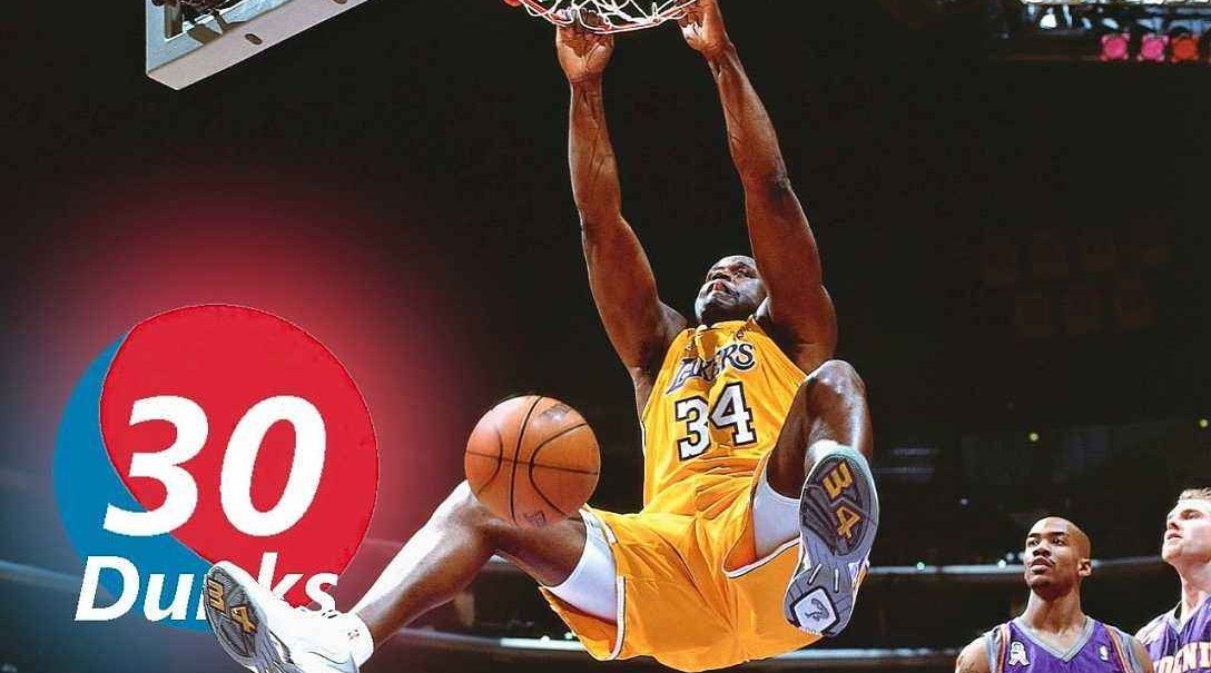 【奥尼尔生涯30大暴力扣篮】暴力隔扣莫宁,穆大叔以及大卫-罗宾逊,真