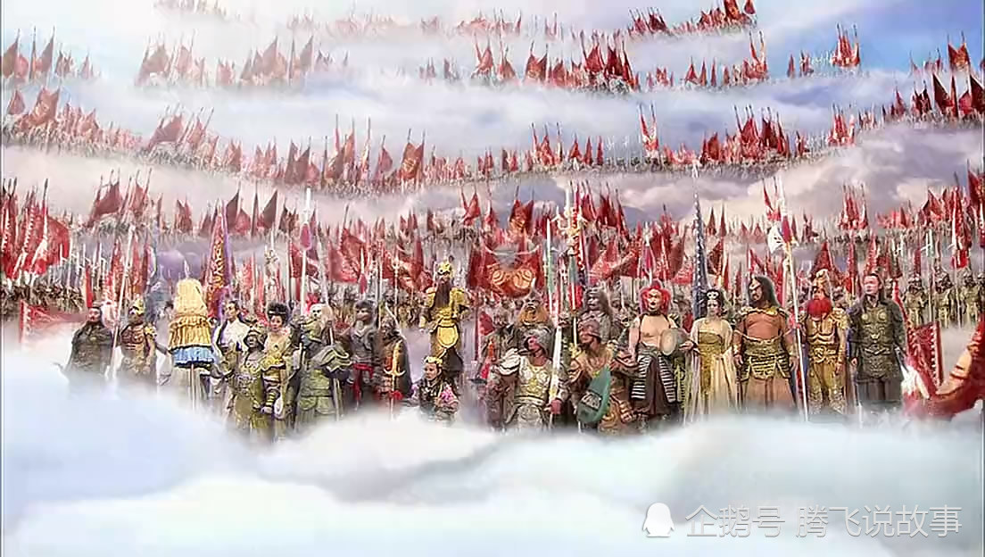 首先是李天王率领十万天兵天降,布下十八架天罗地网.