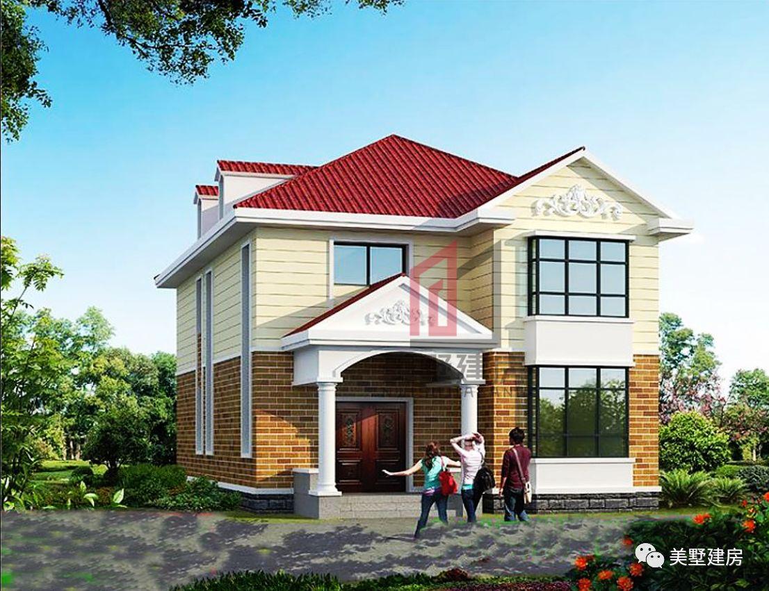 晒晒我的农村自建别墅25万盖两层半天天都有邻居来要图纸