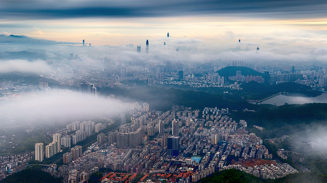 航拍深圳 | 春夏之交的雷雨过后,往往是深圳最美的时候