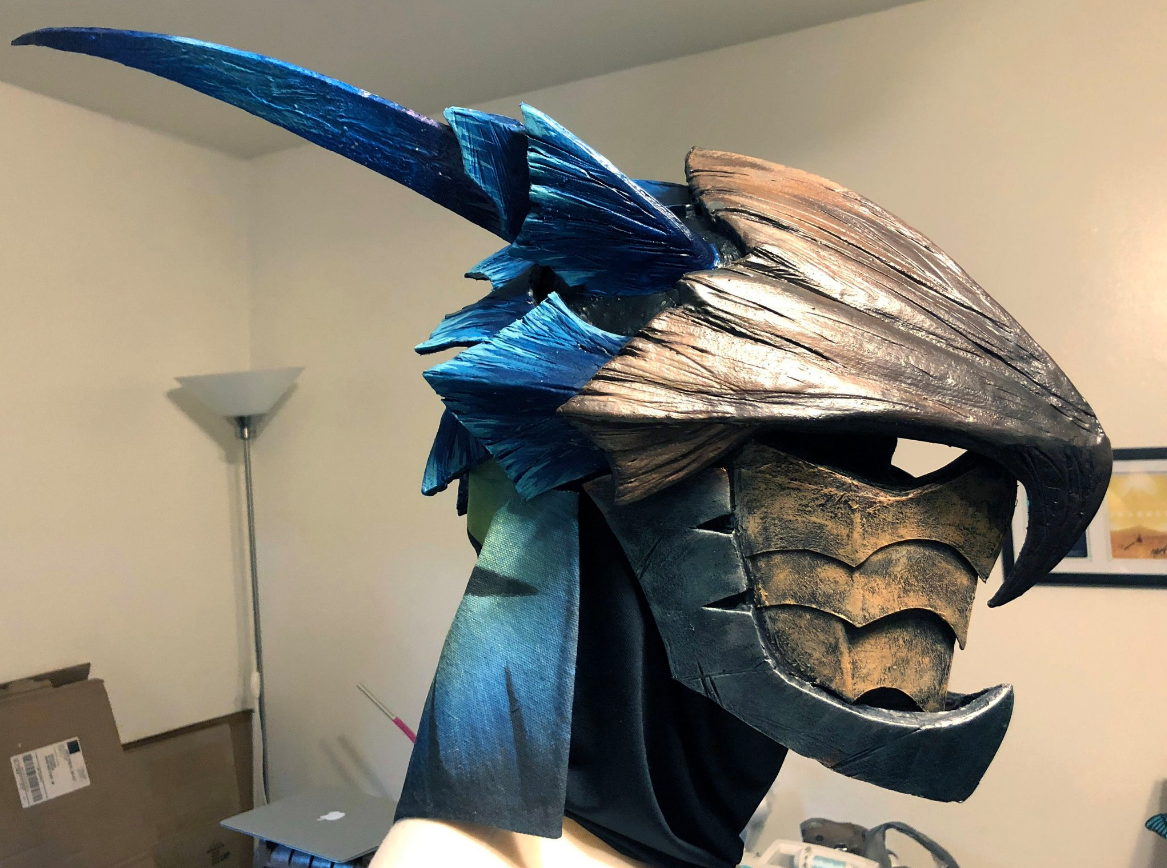 又一《怪物猎人世界》大神出现,风飘龙头部百分百还原