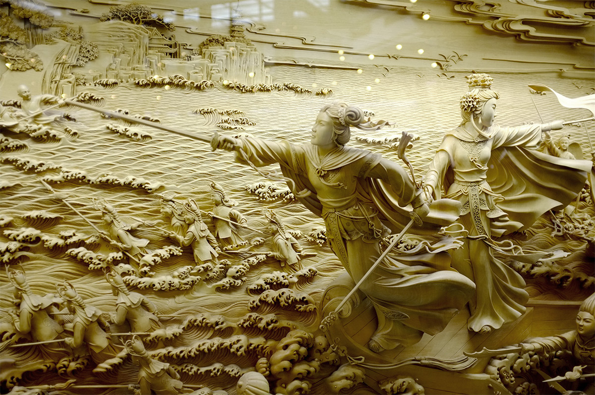 被视为世界上最优雅的浮雕雕刻之一的东阳木雕每一个细节都栩栩如生