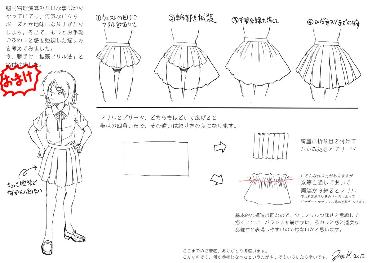 动漫人物裙子的画法超多的