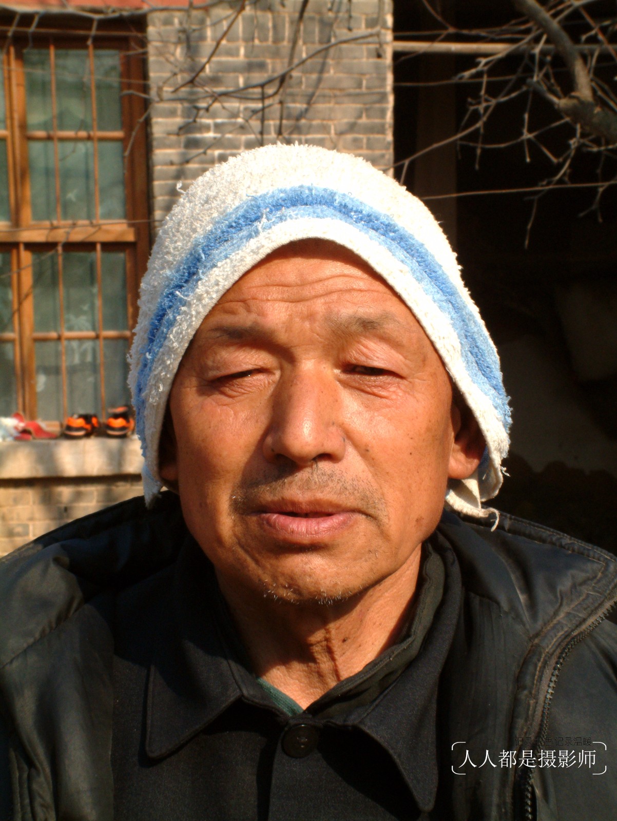 陕北包头巾老农照片图片