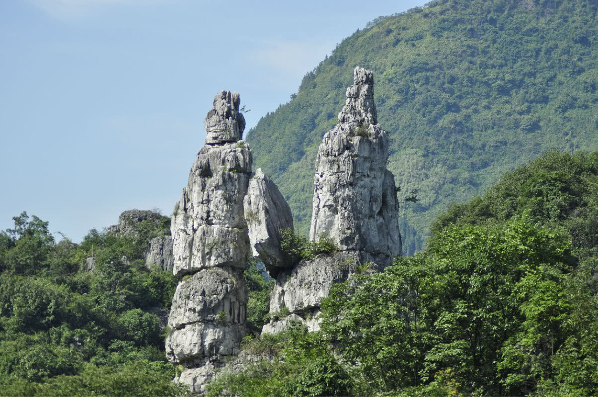俗石,个个似神工形态各异的地质遗迹:二叠纪地质剖面,地表喀斯特地形