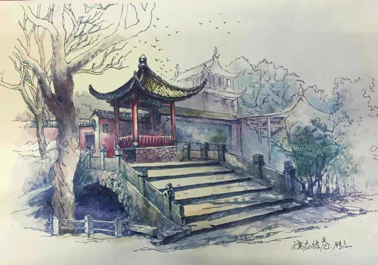 百绘成触绘画群主题团练第22期亭台楼阁