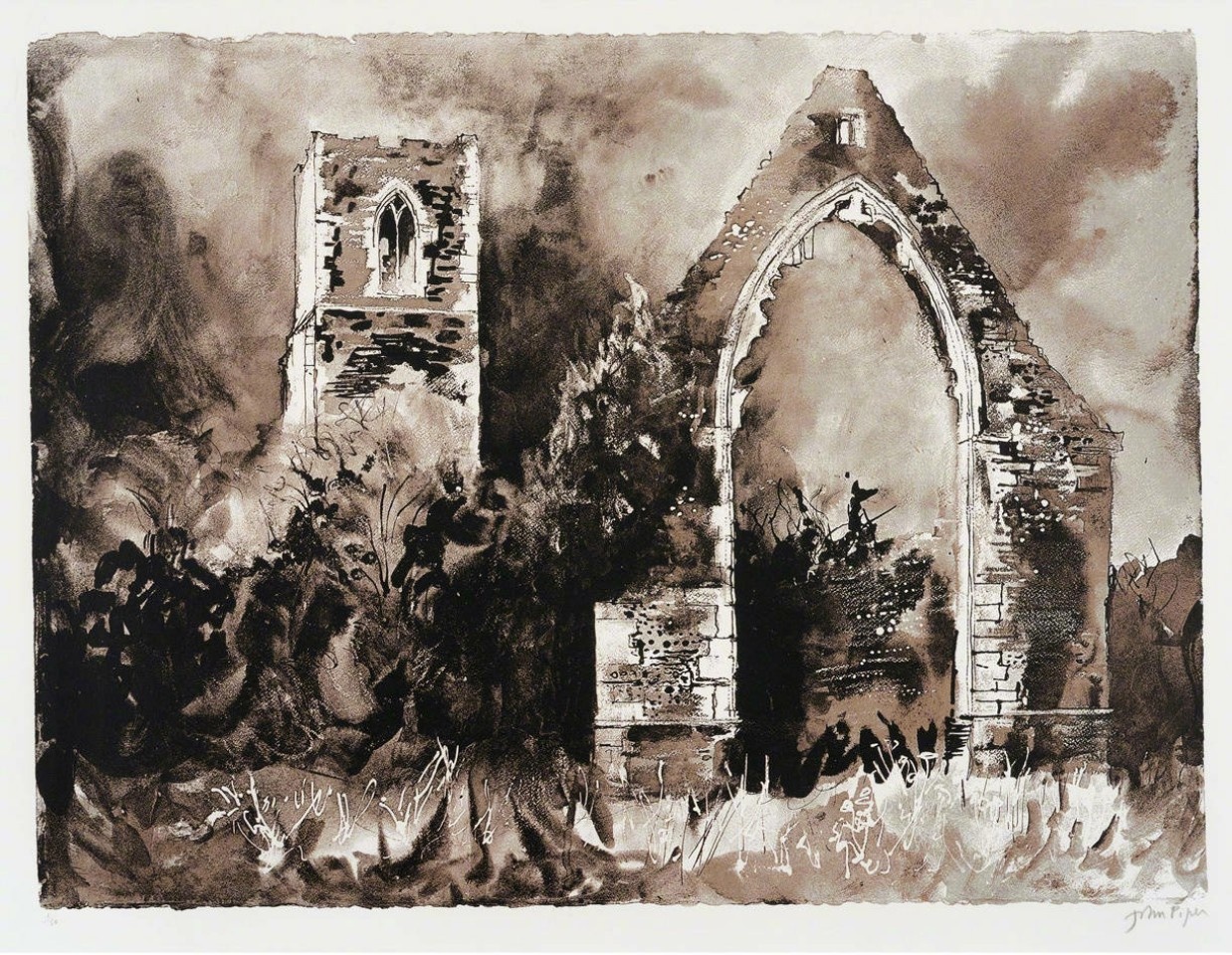 英国画家 john piper 建筑绘画作品