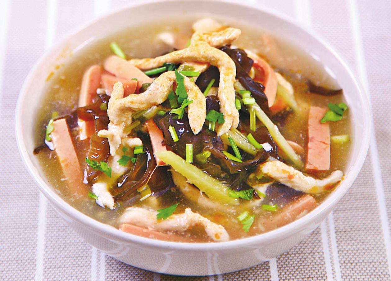 酸辣鸡丝汤 酸辣味鲜还开胃 好喝到一滴都不剩