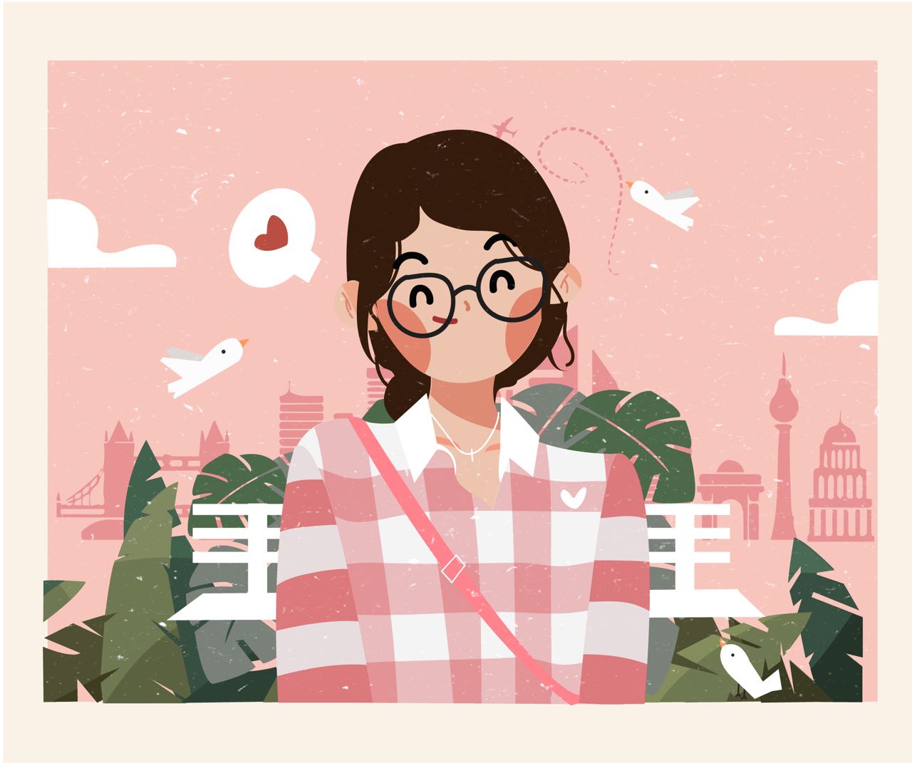 韩系情侣插图 ‖.@少女鱼的日常