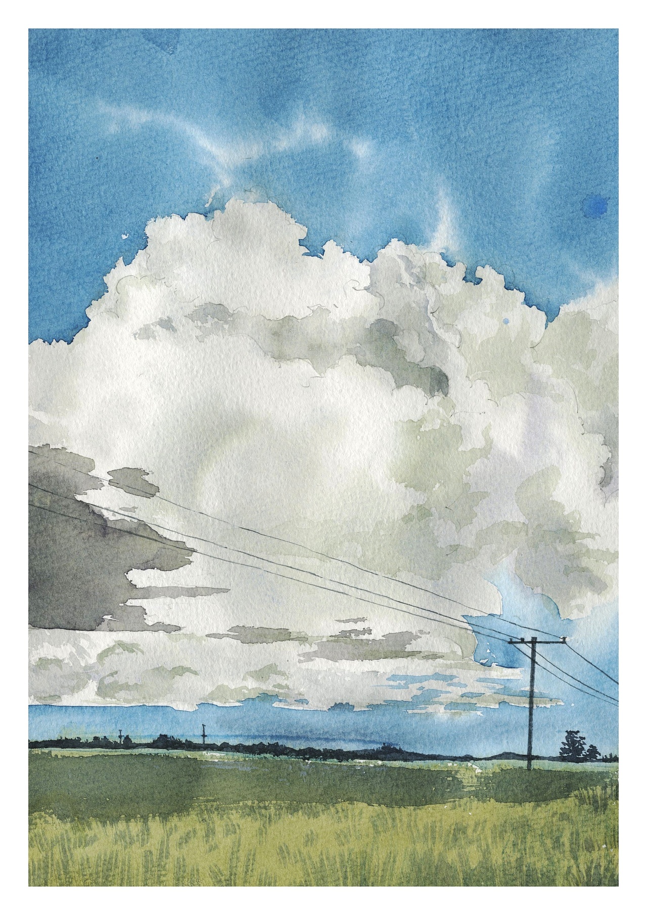 水彩风景小画 ‖.将南