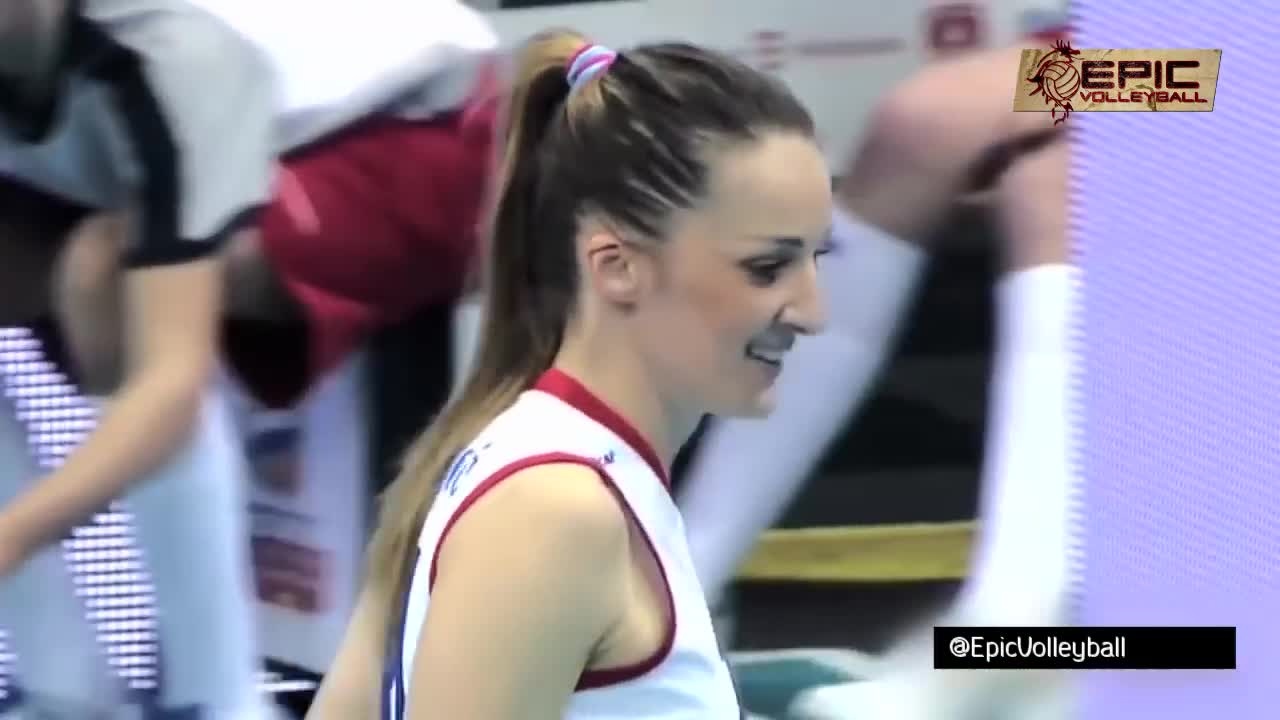 排球视频精粹 世界顶级二传手之一,塞尔维亚女