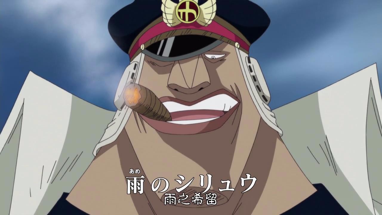 希留,黑胡子海贼团二把手,拥有和海军大将相当的实力(和麦哲伦一样).