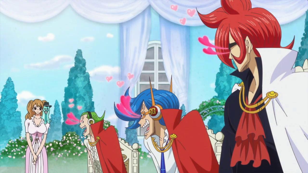 给他们了各自不同的代表色,伊治是红色,尼治是蓝色,勇治是绿色,而山治