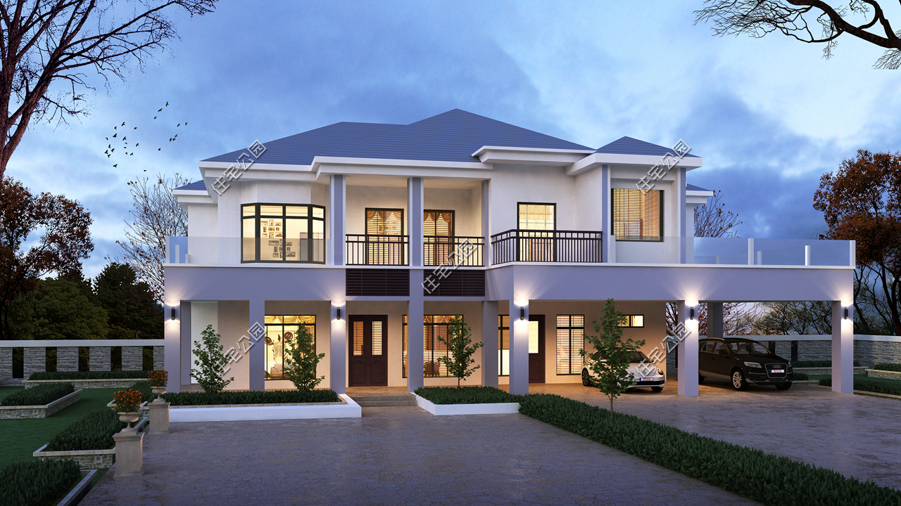 10套农村现代别墅,造价25到40万,小宅基地2018房子这样盖准没错