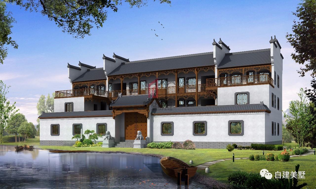 农村自建房别墅, 四款新中式建筑效果图, 带你飞!