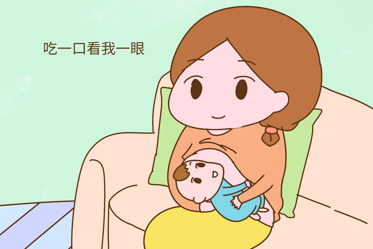 真是把人的心都要萌化了,真是太可爱了,而且女儿每次吃奶的时候也很