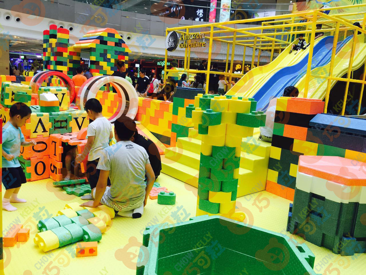 开室内大型积木游乐场投资20万年赚六十万是怎么做到的