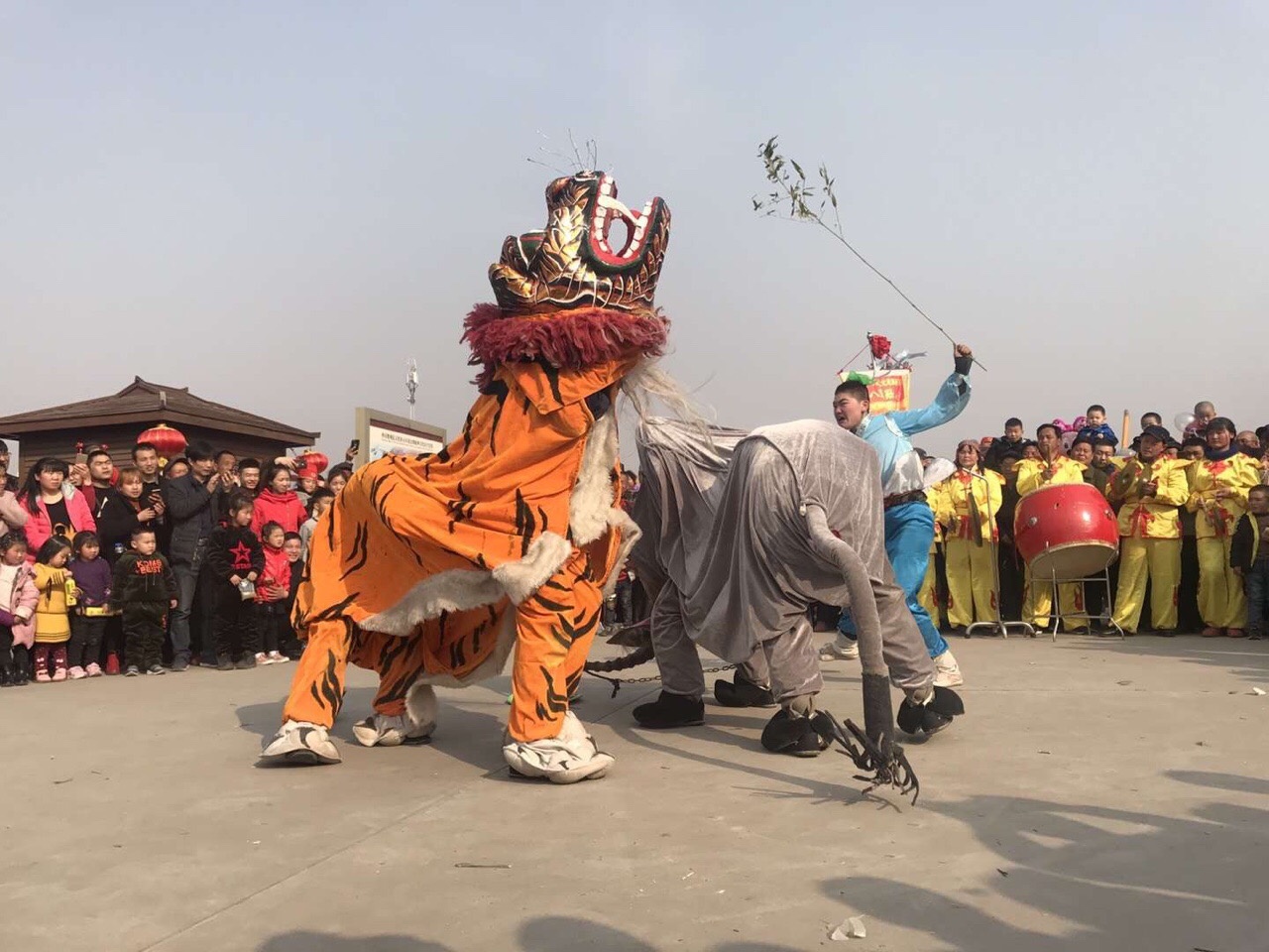 2018楼观大庙会 非遗传承项目牛斗虎