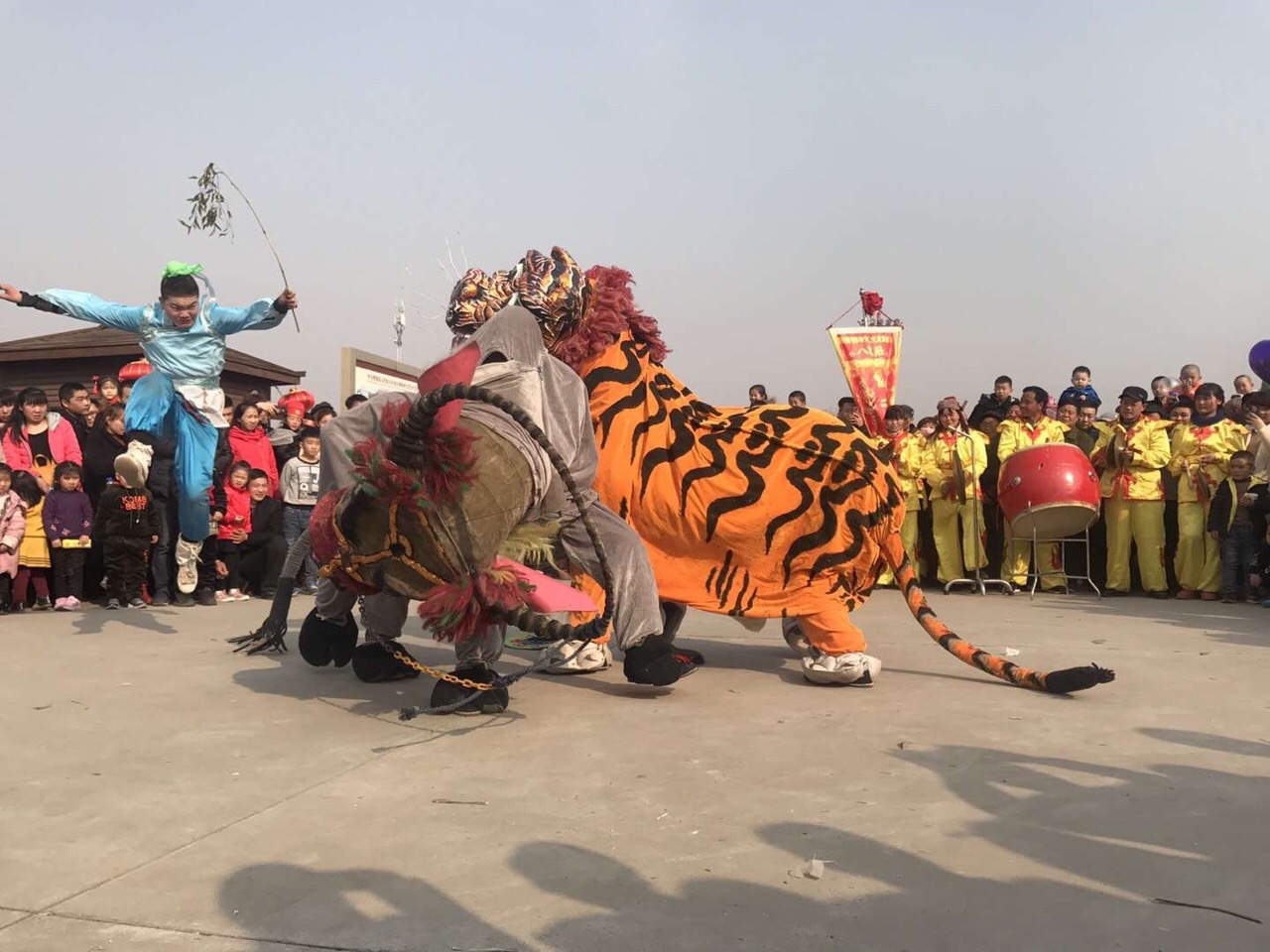 2018楼观大庙会 非遗传承项目牛斗虎