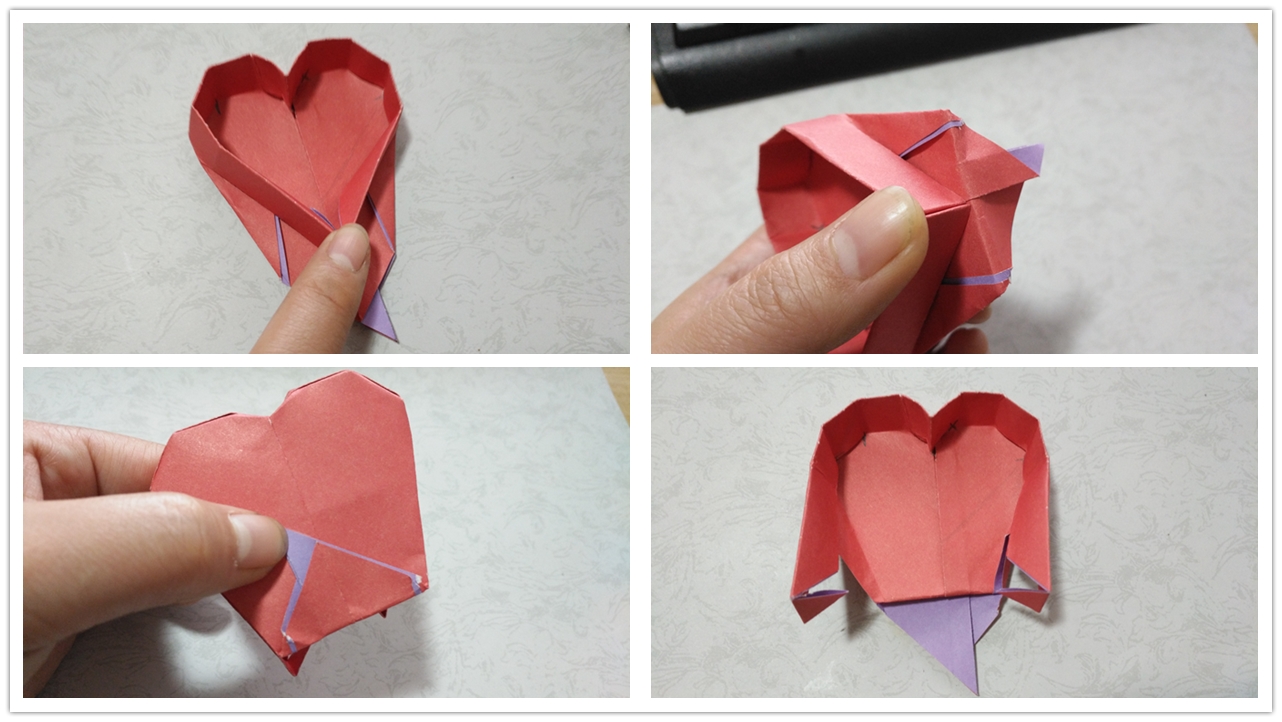 精美的礼物收纳盒心形盒子的折法手工折纸教程