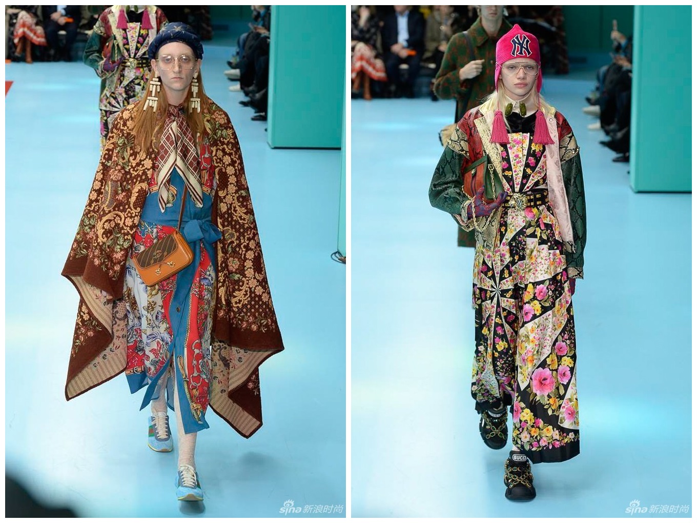 gucci秀场真敢玩模特不仅抱龙走秀手里居然提着自己的头