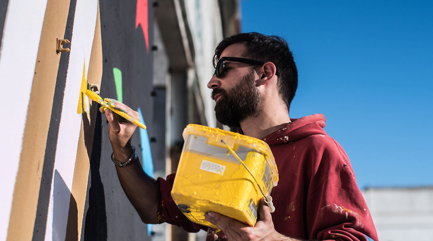 正在创作的涂鸦艺术家jo00opereira