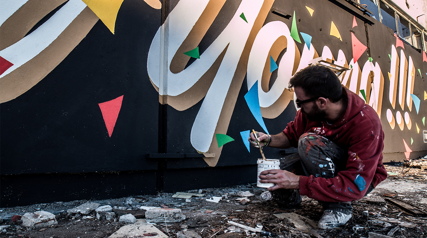 正在创作的涂鸦艺术家jo00opereira