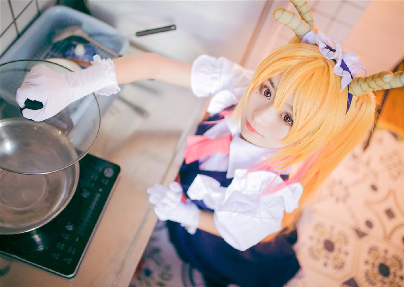 小林家的妹抖龙托尔cos动画里走出来龙女仆