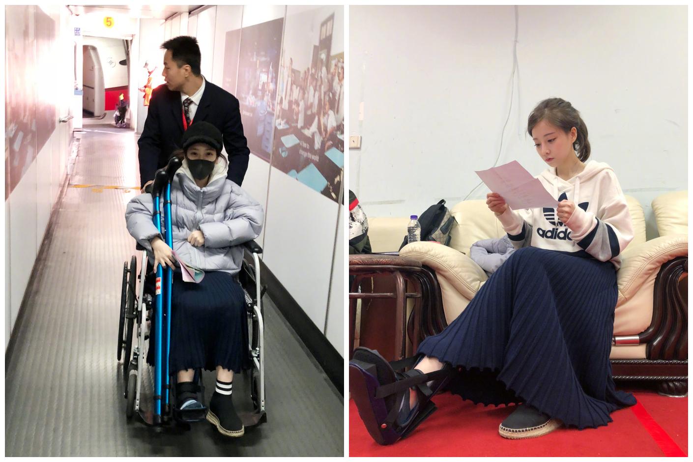 冯提莫火是应该的, 轻伤不下火线, 右脚骨折依旧坚持直播录节目!