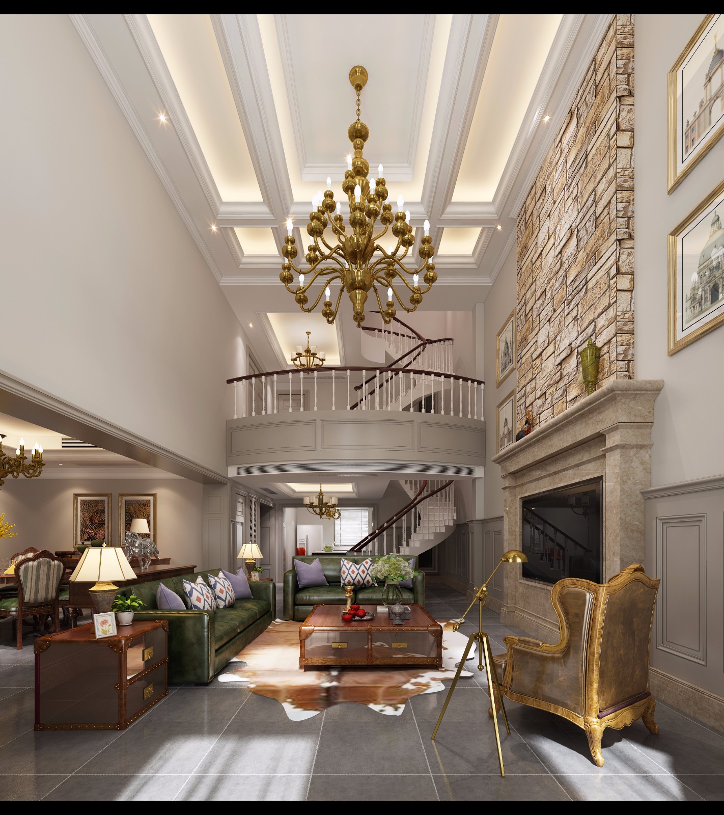 n套别墅挑空客厅欧式风格设计,总有一套值得你收藏!