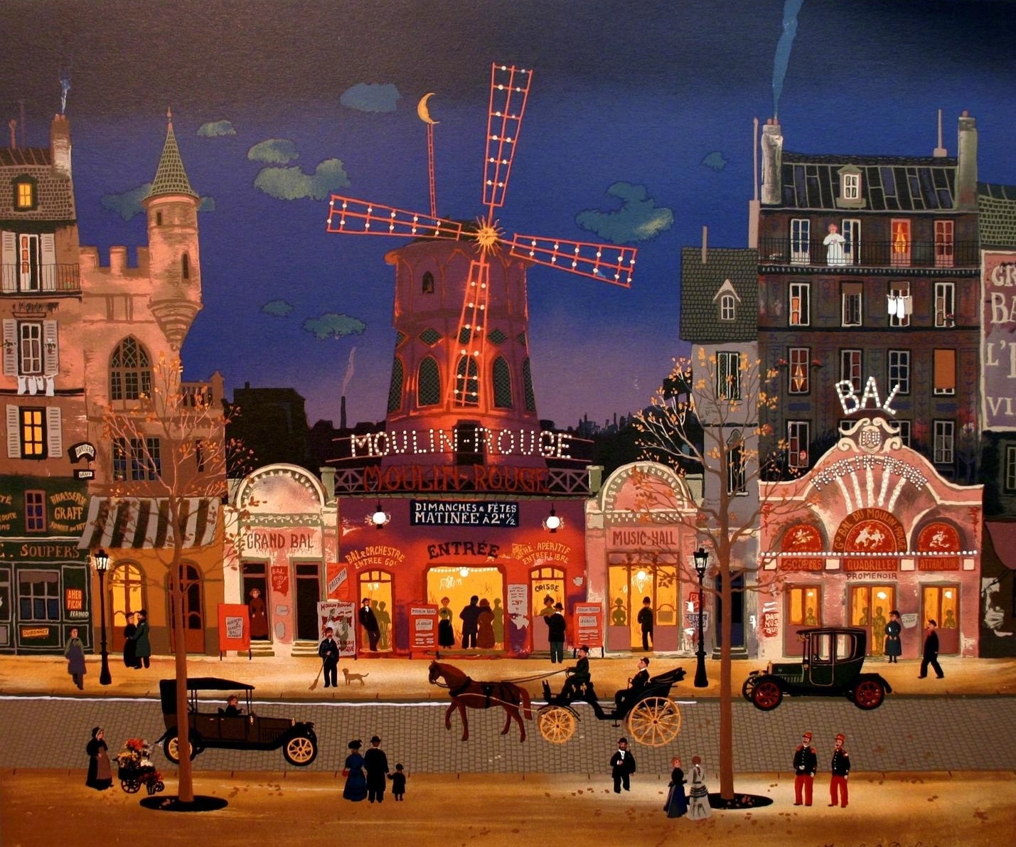 纯真画风的印象巴黎(丙烯颜料作画) | by michel delacroix( 1933