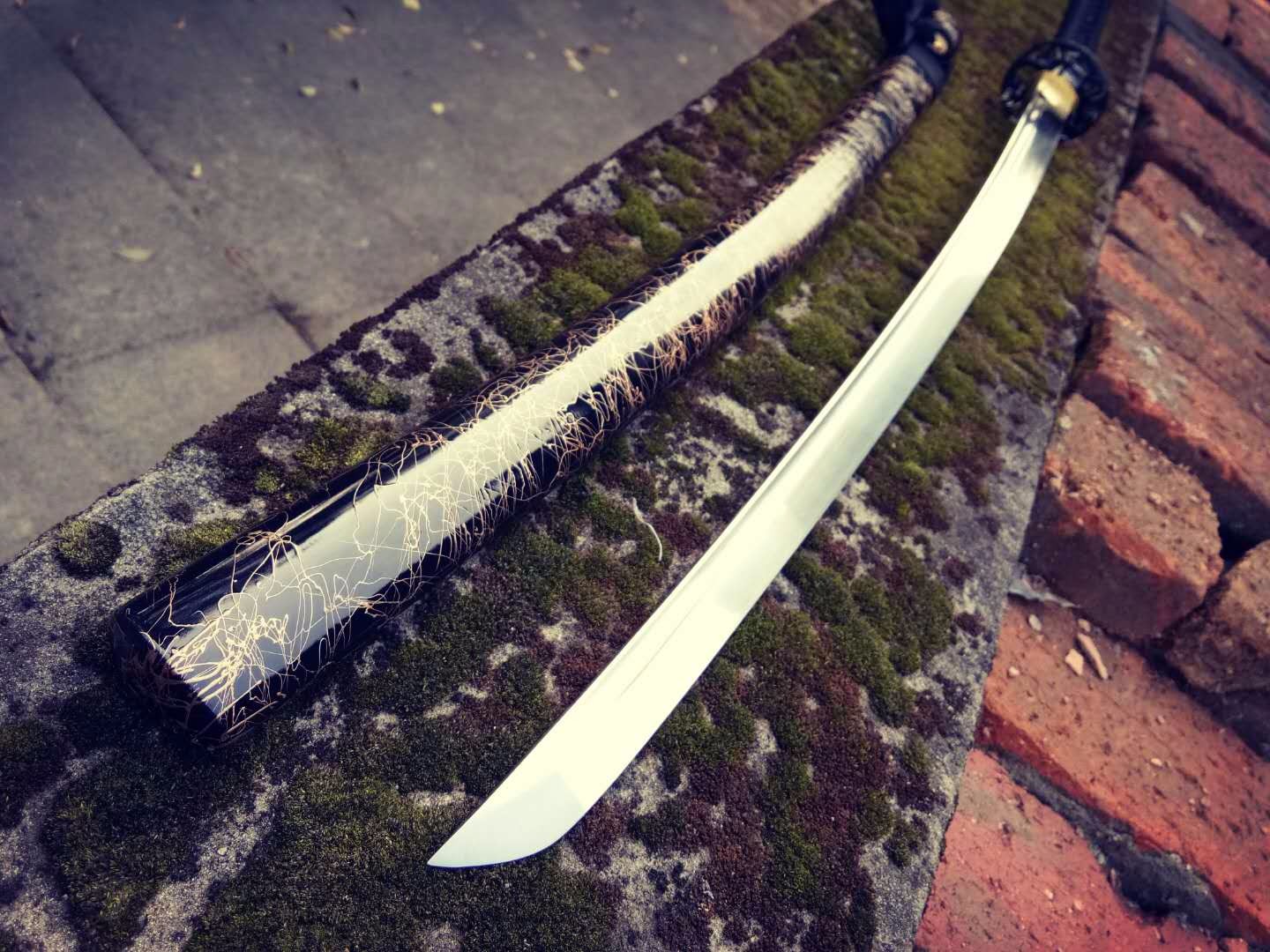 欣赏现代风格的武士刀