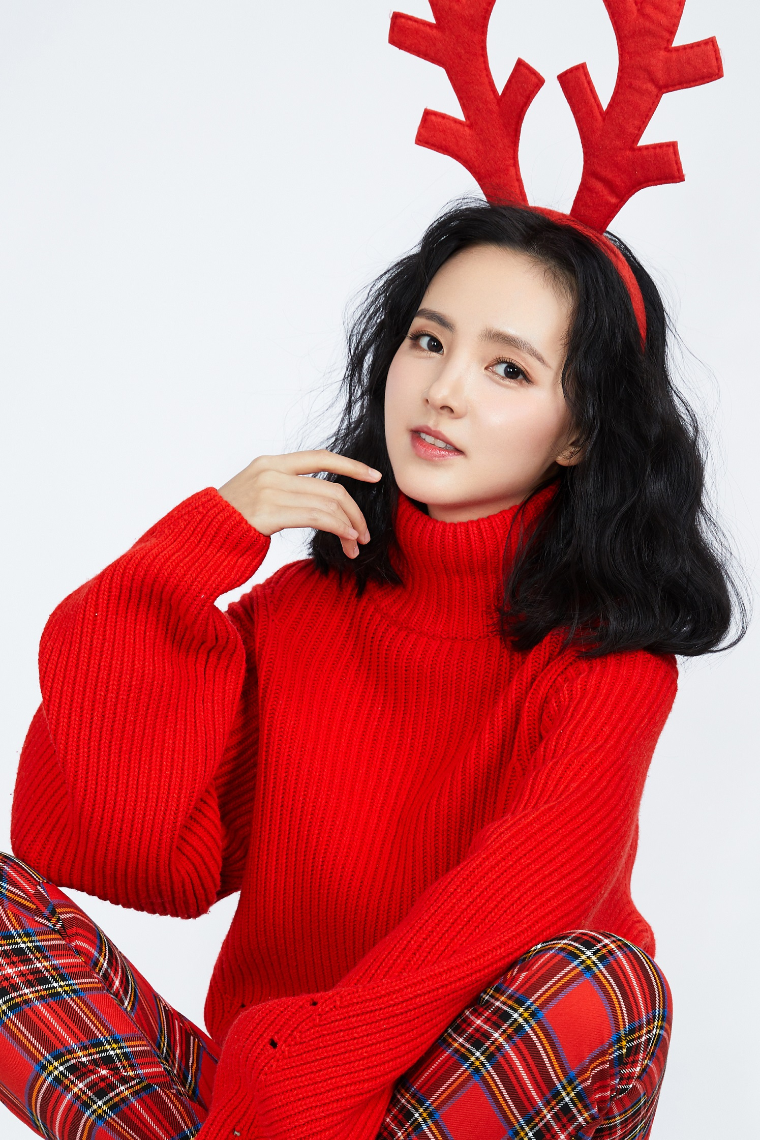 程小蒙圣诞大片甜美俏皮宛如圣诞精灵