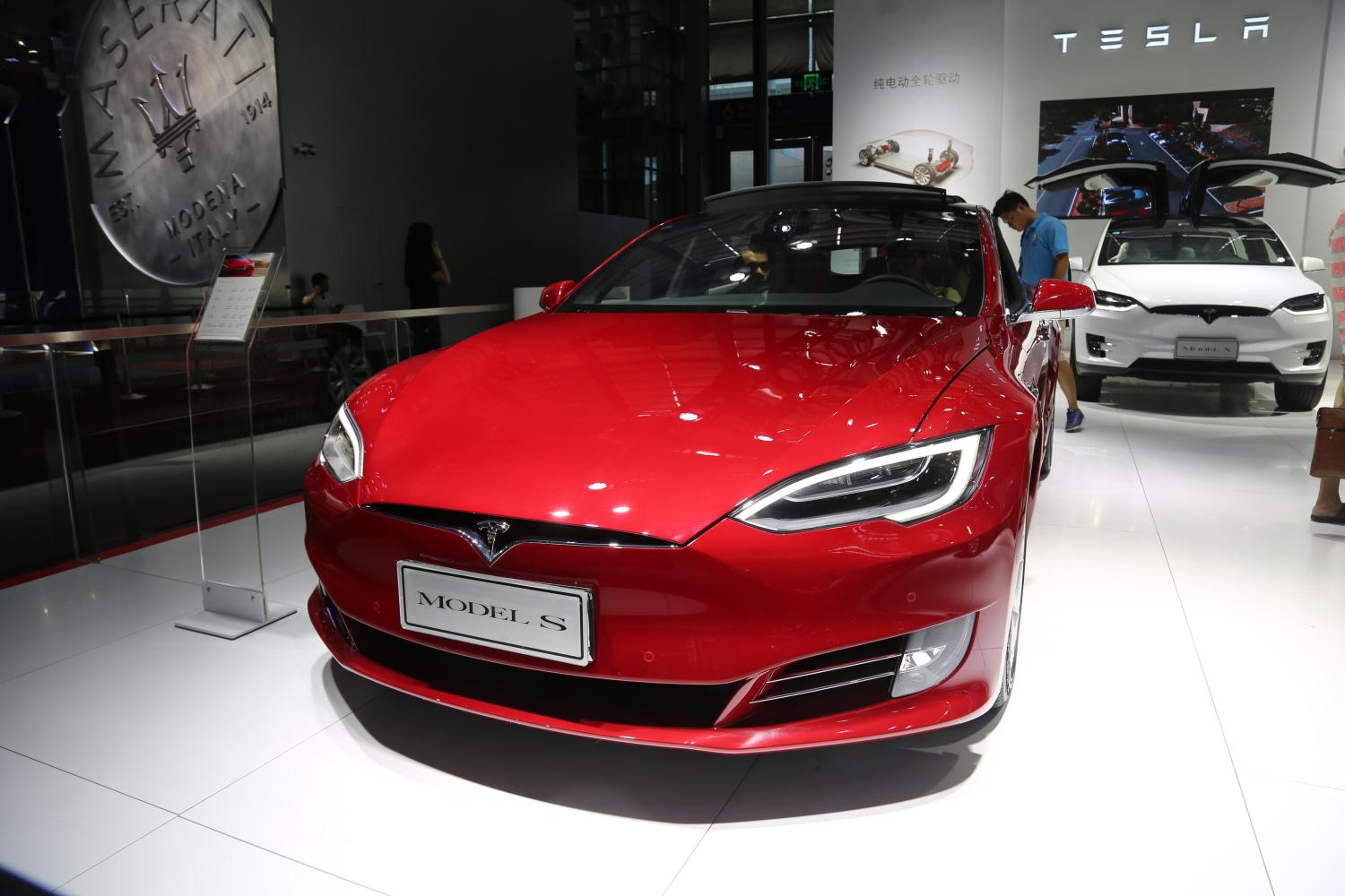 特斯拉models百万级别纯电动超跑车展实拍