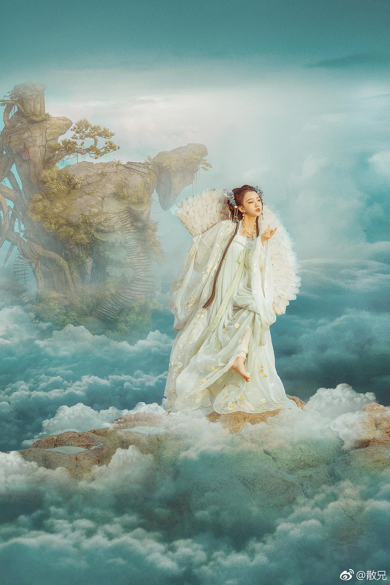 翩若惊鸿皎若太阳升朝霞灼若芙蕖出渌波散兄