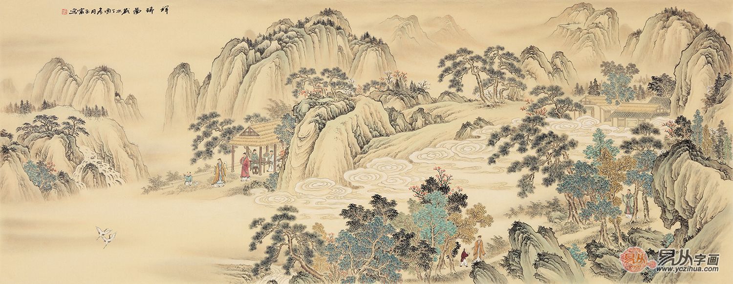 中国风仿古山水装饰画推荐,丰富的艺术韵味让人一见倾心!