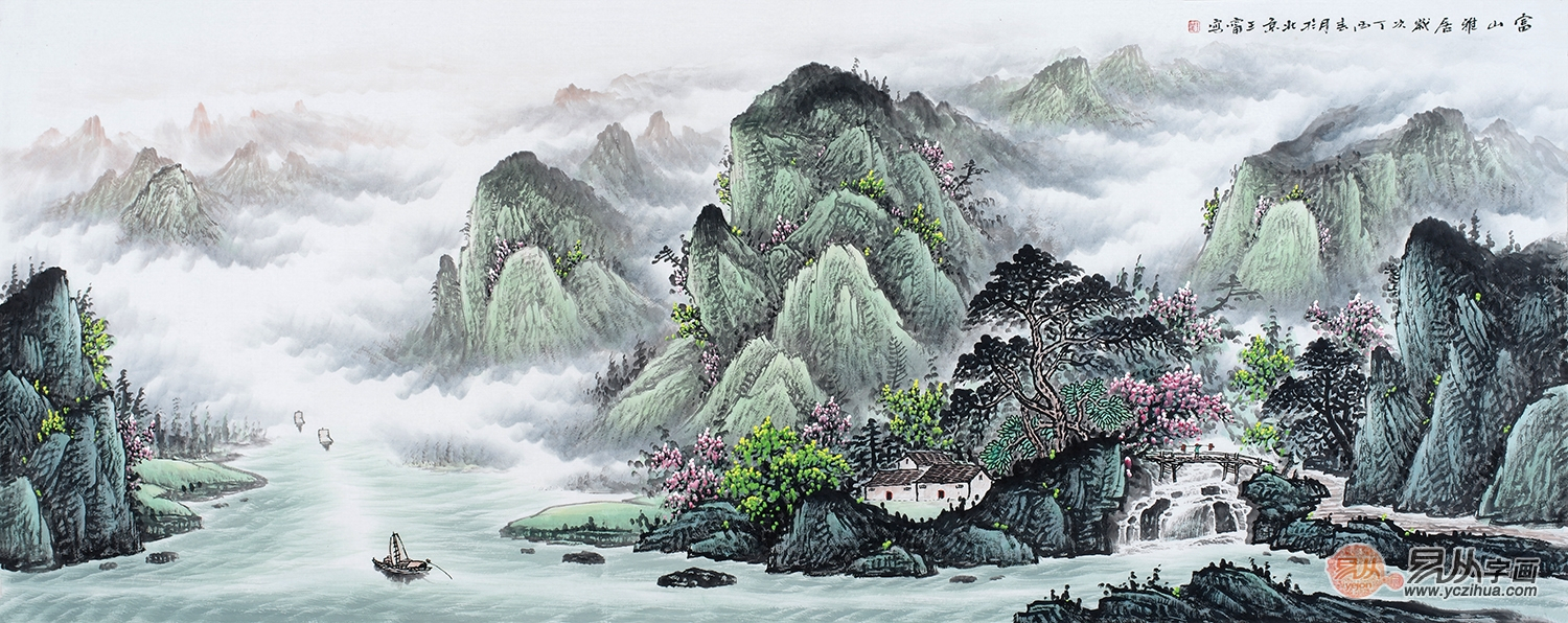 客厅适合挂什么画不妨来选选这些精美雅致的山水画