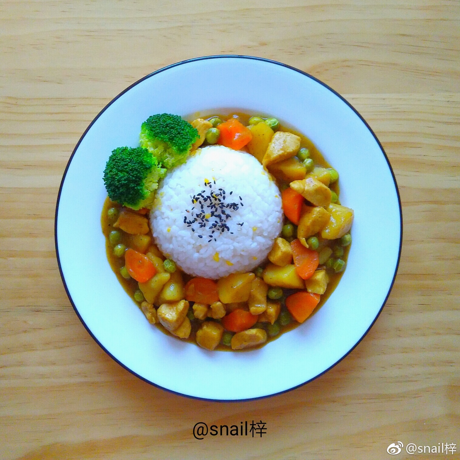 breakfast-686咖喱鸡肉盖饭 蓝莓脐橙