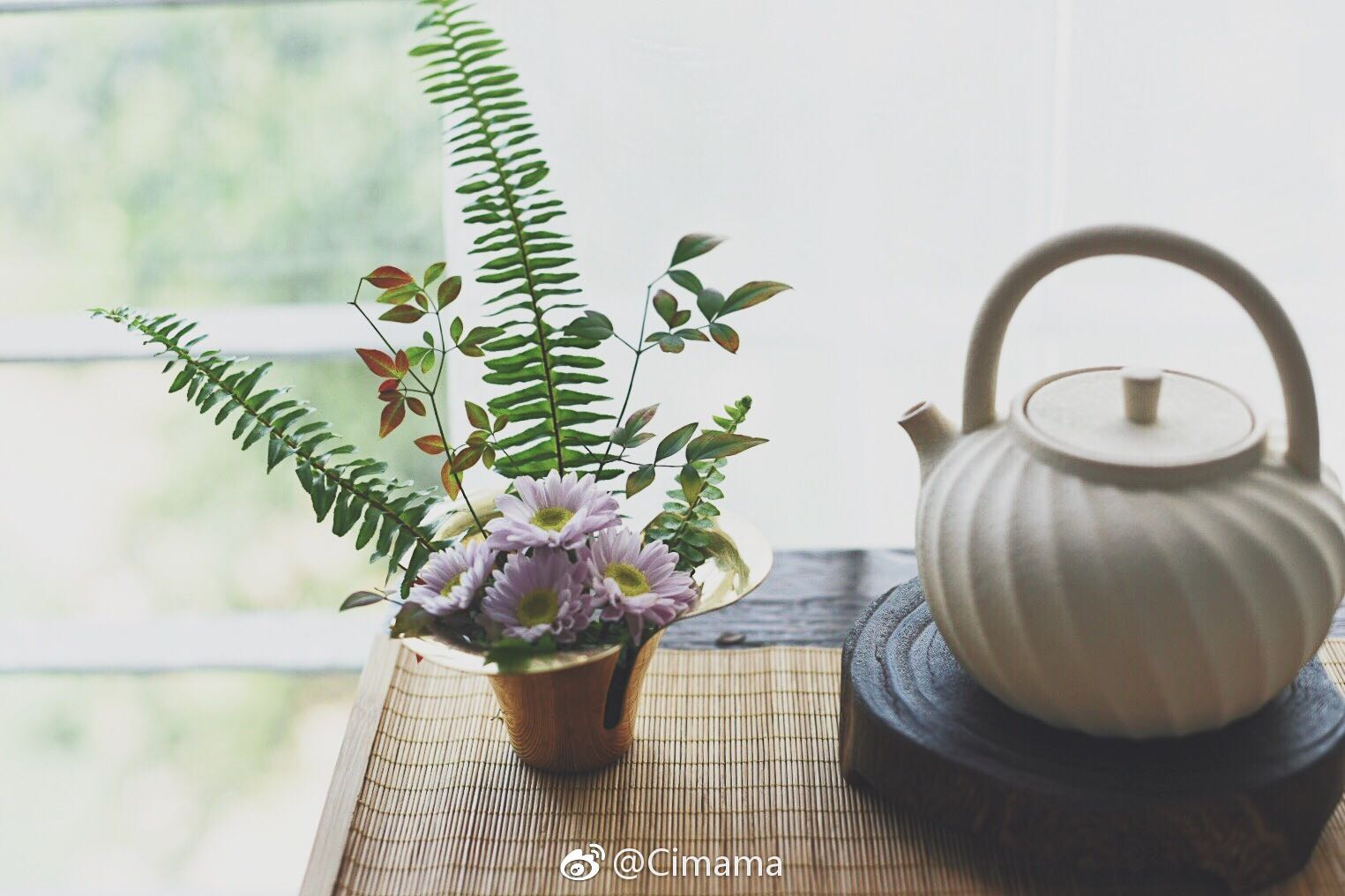 茶道文化 茶席花简单耐放 周末干泡台配普洱