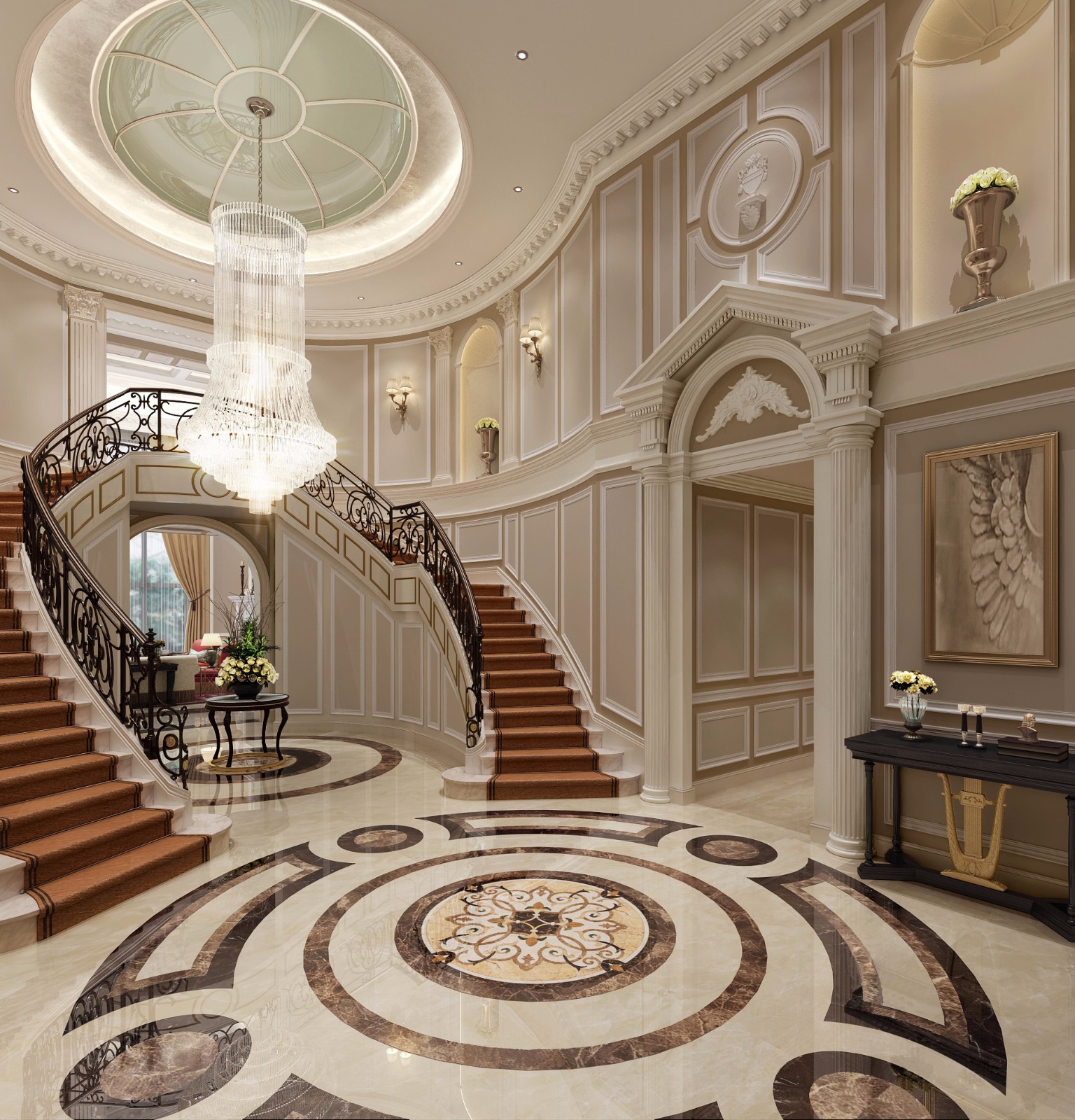 n套别墅挑空客厅欧式风格设计,总有一套值得你收藏!