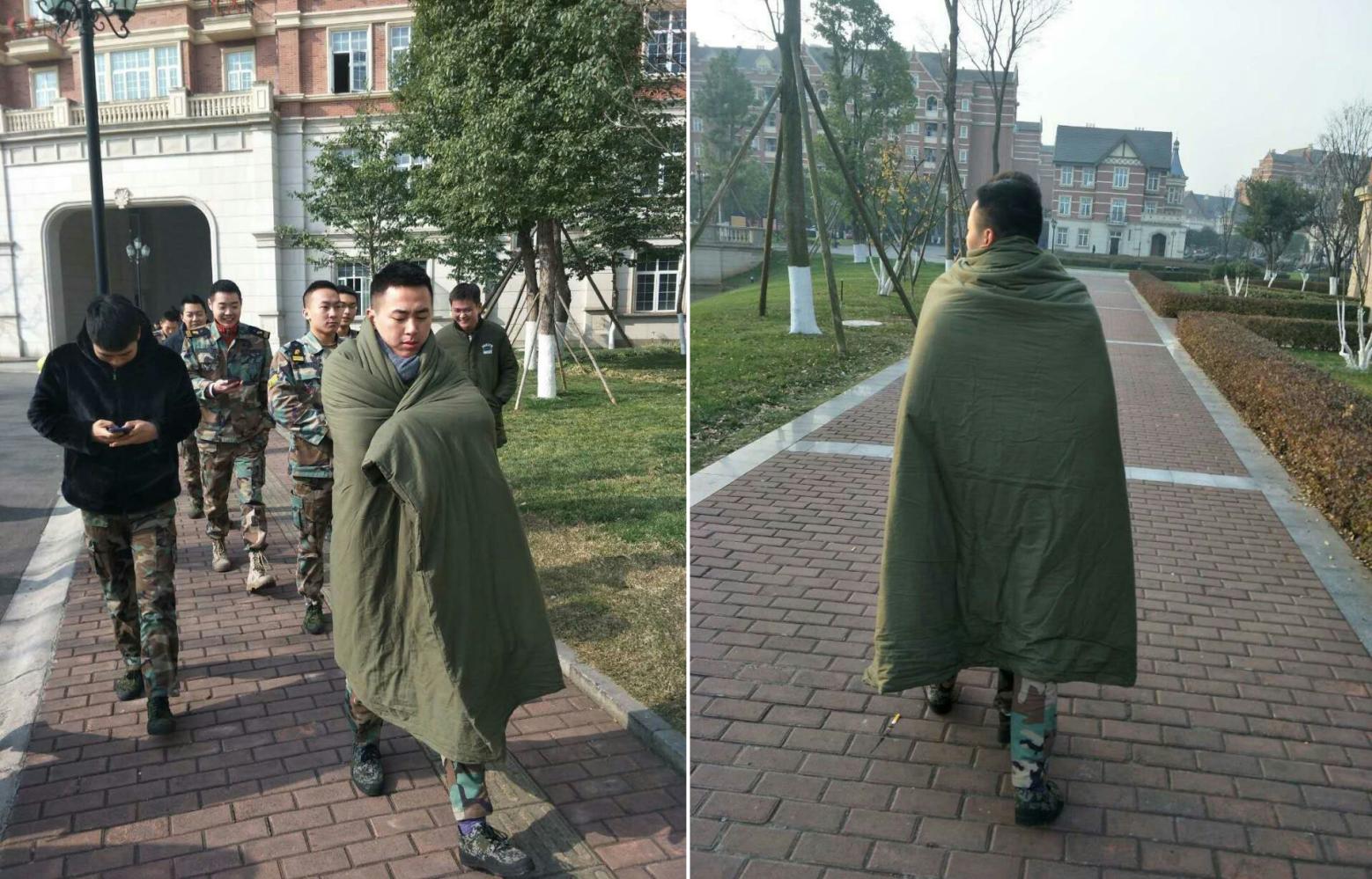 "从来没这么冷过", 大学生裹被子上课