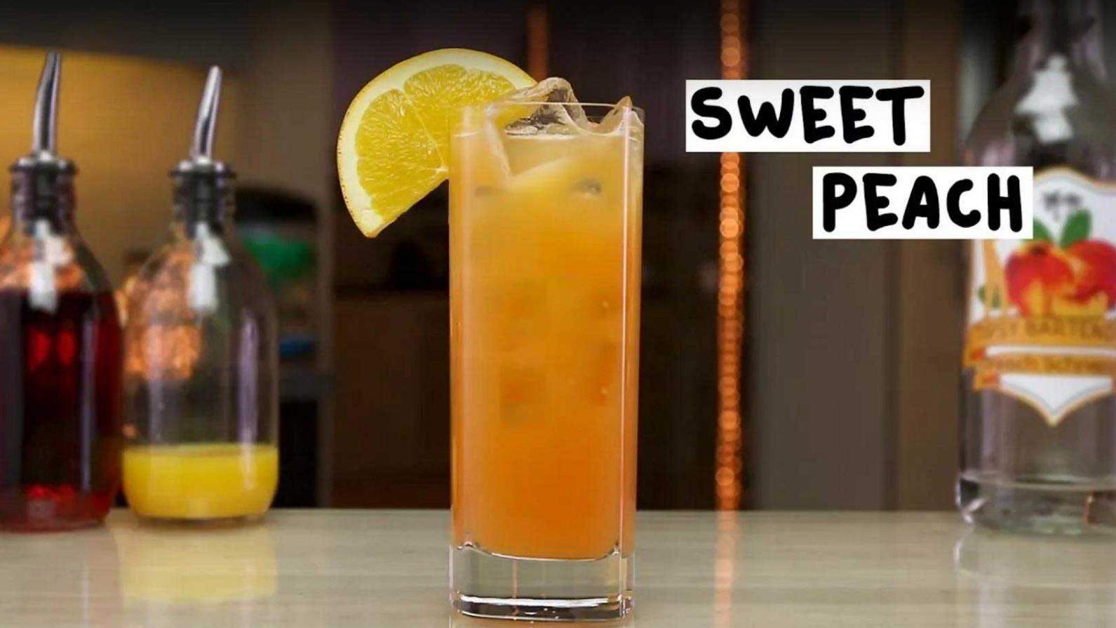 甜蜜桃子鸡尾酒sweet peach,一款水果味十足的鸡尾酒