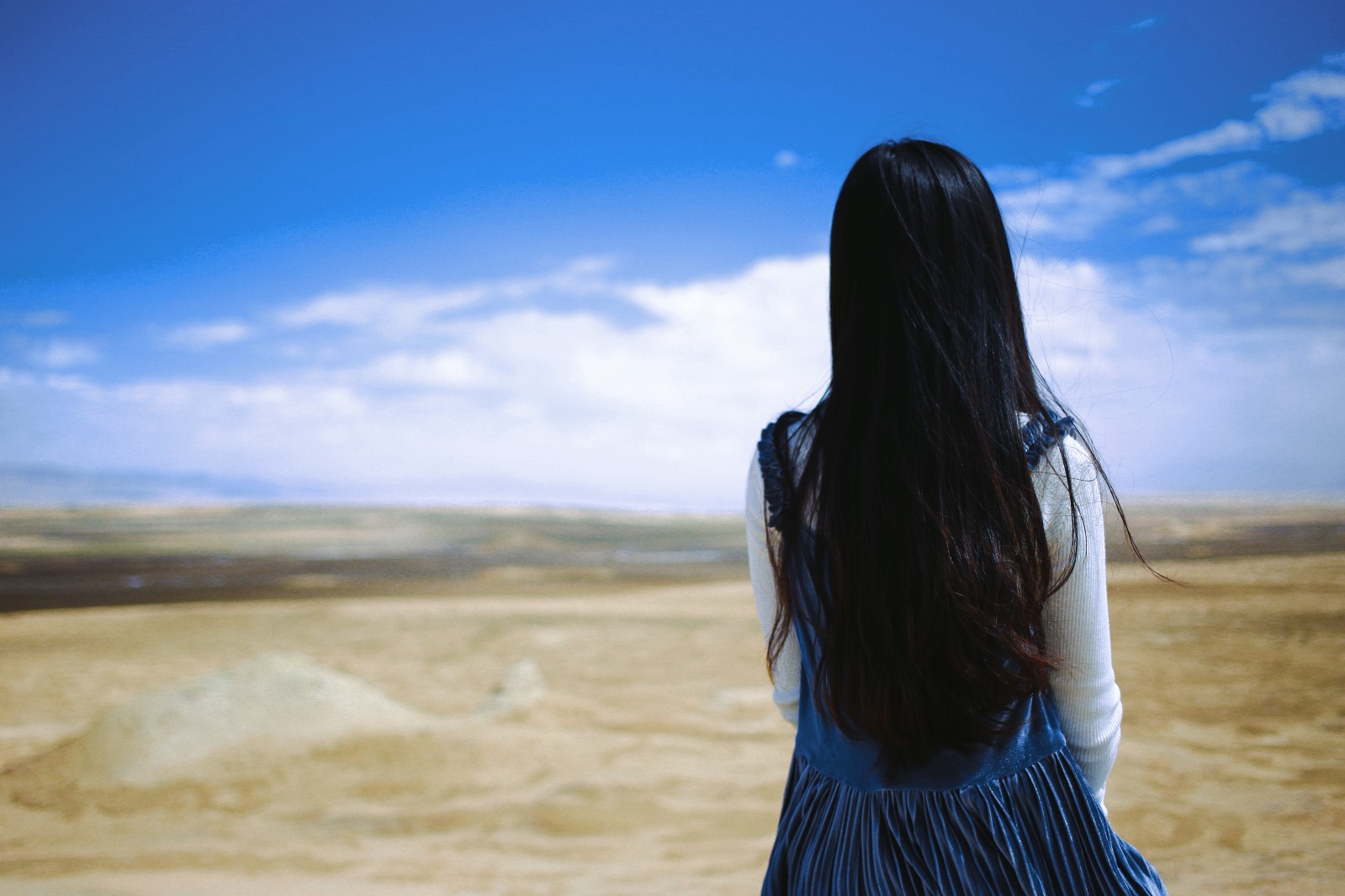 青海大柴旦雅丹魔鬼城.背影也要意境十足