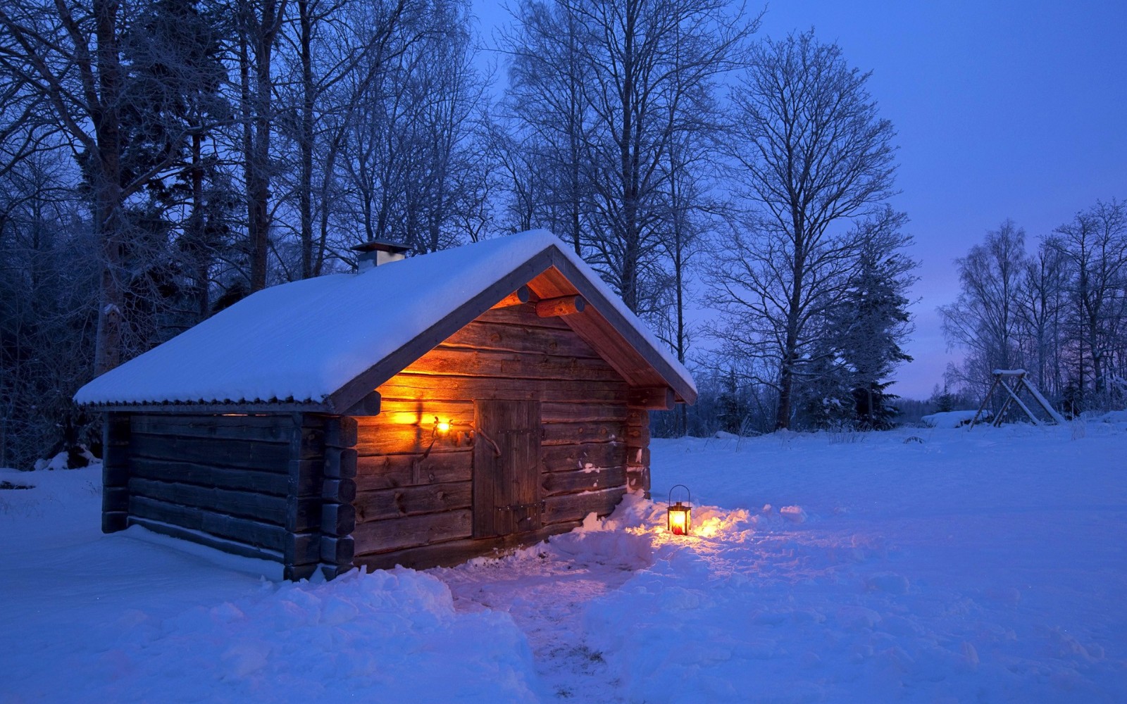 冬天晚上图片唯美图片
