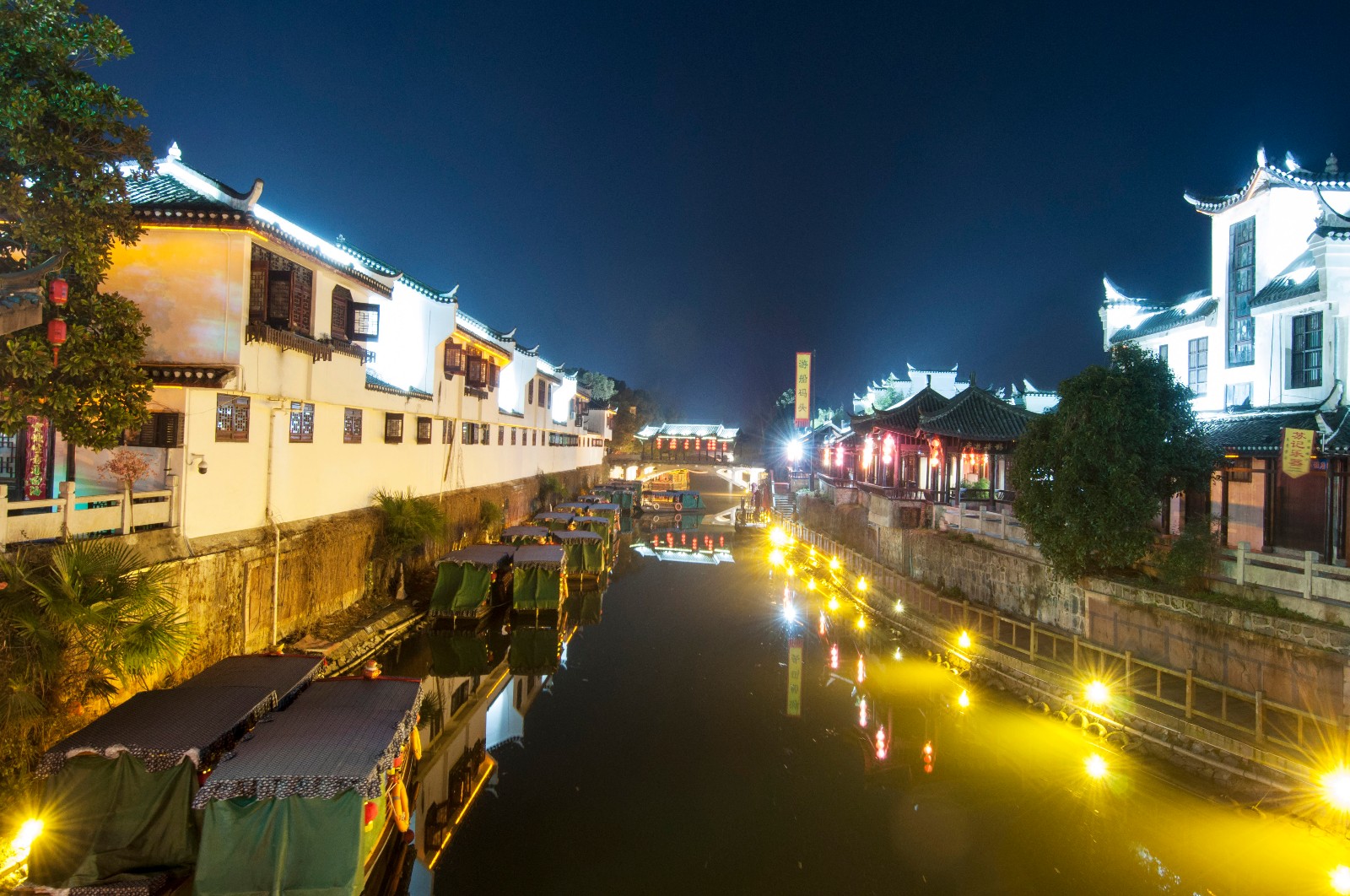 安徽合肥三河古镇夜景这个世界很安静