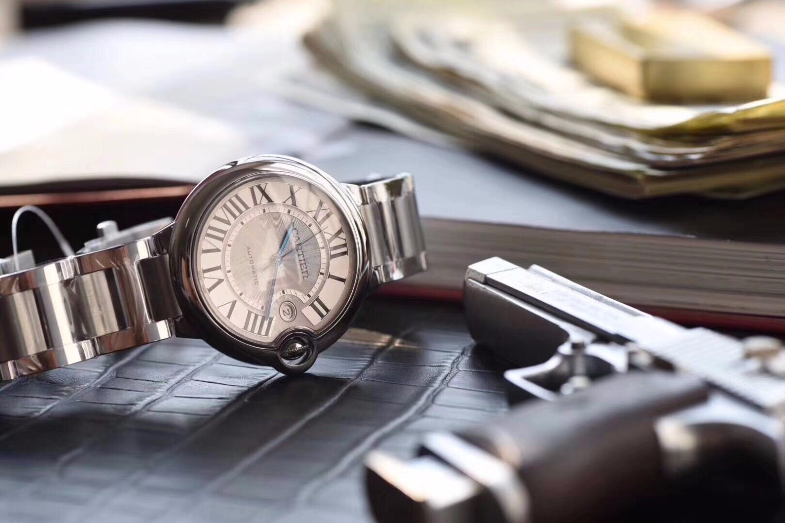 hbbv6卡地亚蓝气球42mm男士机械表