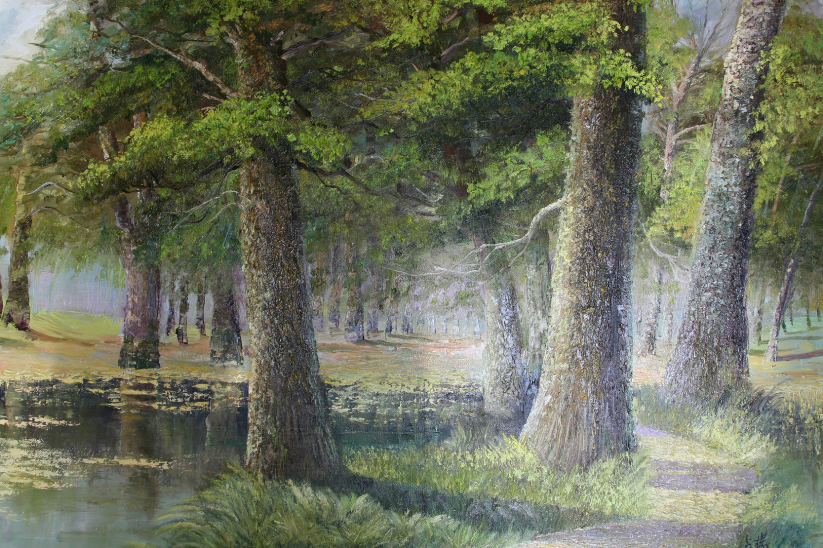 情注森林的油画名家侯占瑞