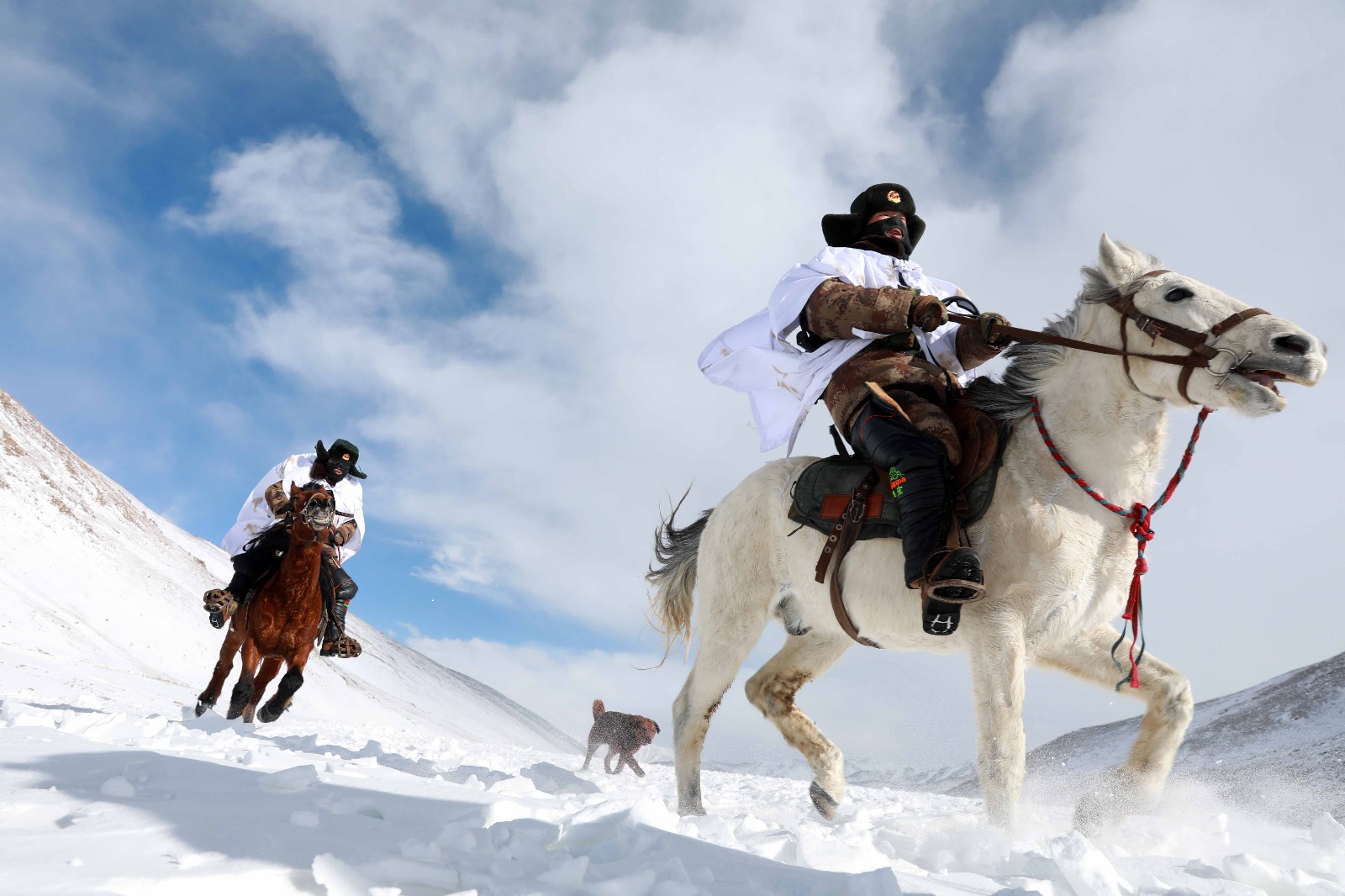他们的元旦,踏雪巡逻在海拔5000米的边防线