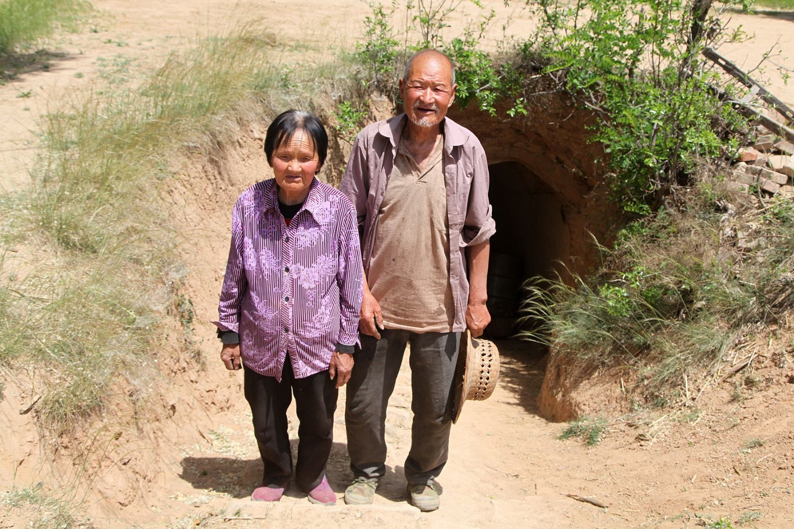 7旬老夫妻住在原始地坑院里你养骡子我养狗乐在其中