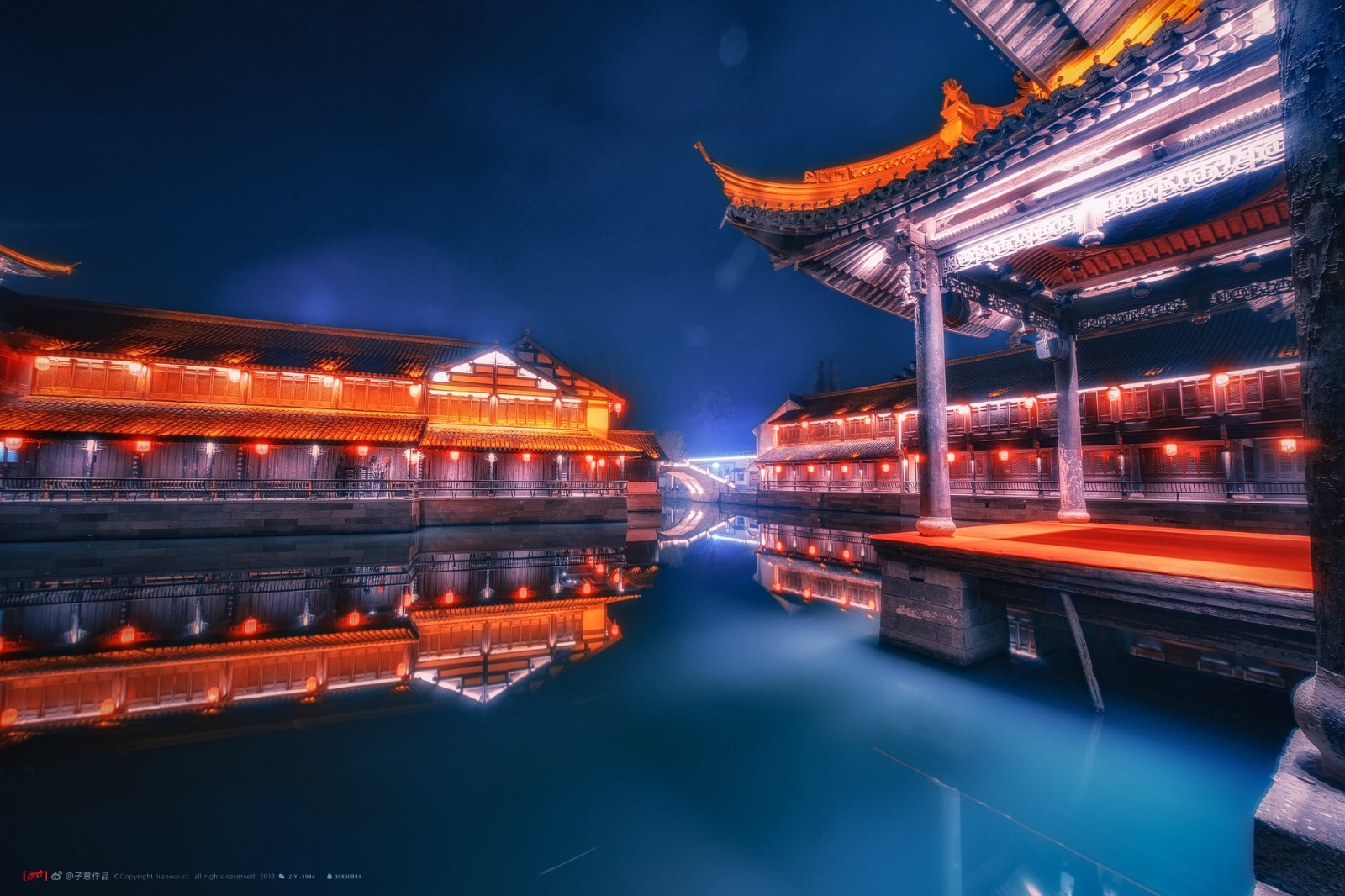 镜头下的鲁镇夜景——美